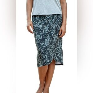Rip Skirt Hawaii Stretch Pull On Wrap Skirt Shibori Butterfly Print Length 3 Med